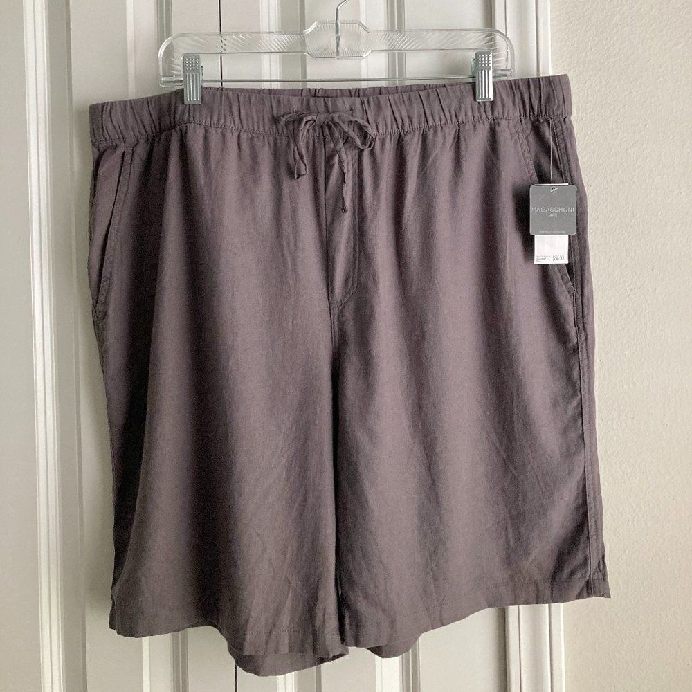 Magaschoni Men's drawstring shorts Dark Gray NWT size XL